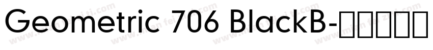 Geometric 706 BlackB字体转换